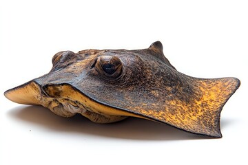 Fototapeta premium Brown stingray, isolated, white background.