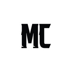 MC monogram logo design letter text name symbol monochrome logotype alphabet character simple logo