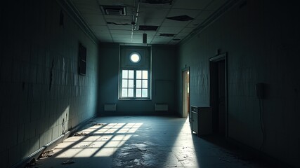 Abandoned Asylum Moonlight - AI Photorealistic