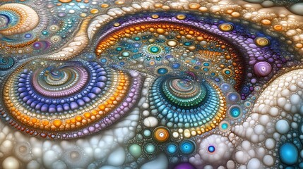 Abstract Colorful Swirling Spiral Pattern Design