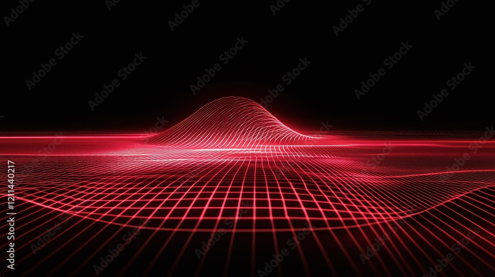 Poster a futuristic design with a glowing grid over a dark background symbolizing innovation.