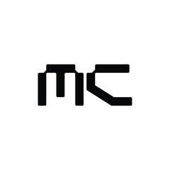 MC monogram logo design letter text name symbol monochrome logotype alphabet character simple logo