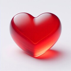 Fototapeta premium A red jelly shape heart symbolizing love and romance