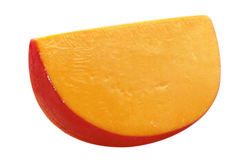 FRACTIONED REINO CHEESE ON ISOLATED WHITE BACKGROUND