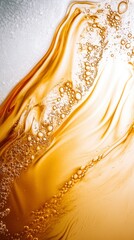 Abstract Gold Liquid Texture  Bubbles  Flow  Swirls  Fluid Art Background