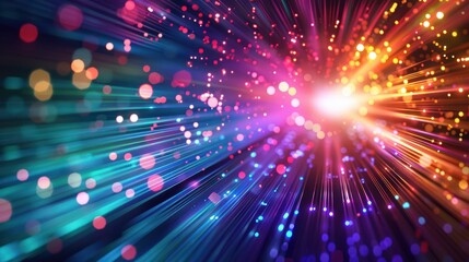 Obraz premium Abstract colorful light rays