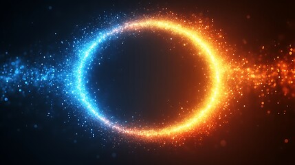 Glowing Circular Energy Abstract Art Design
