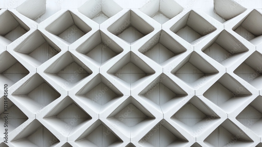 Aufkleber a minimalist black-and-white geometric pattern with a three-dimensional optical illusion effect.