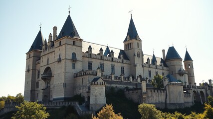 Obraz premium Carcassonne Castle, France - Sunlit Fortress Majesty