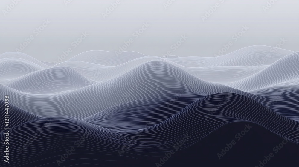 Poster a monochromatic gradient wallpaper with subtle grain texture transitioning from deep navy to soft gr