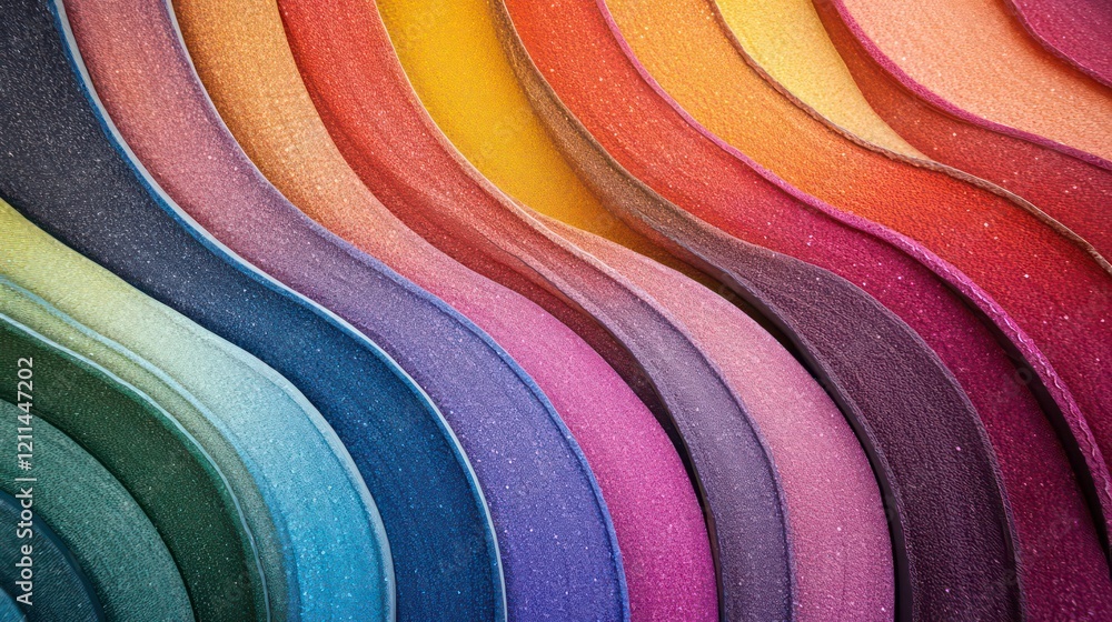 Aufkleber abstract colorful wavy lines background texture.