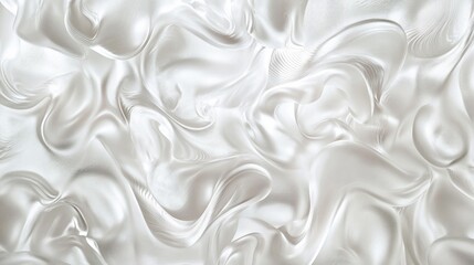 Obraz premium Swirling white silk texture; abstract background; design element