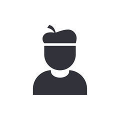 Artist solid icons, minimalist vector illustration ,simple transparent graphic element .Isolated on white background