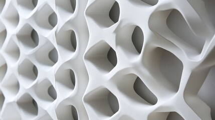 A seamless geometric pattern of hexagons in light gray conveying modernity and structure.