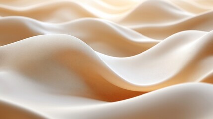 Obraz premium Abstract beige wavy fabric texture background.