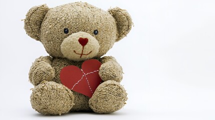 Obraz premium Broken Heart Teddy: A Symbol of Lost Love and Heartbreak