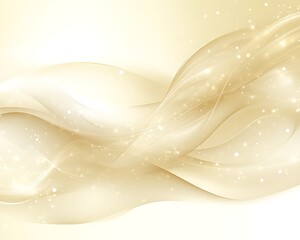 Abstract gold wave background with sparkles.