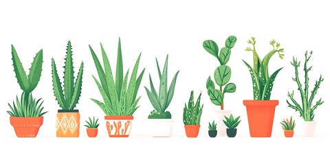 Obraz premium a group of potted plants