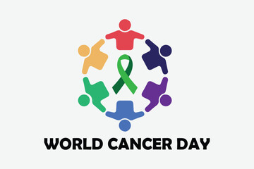 World Cancer Day vector illustration art