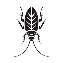2d cockroach logo with white background