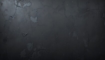Dark Gray Textured Concrete Wall Background, Grunge Distressed Surface, Abstract Black Wallpaper, Cracked and Peeling Paint, Vintage Industrial Style