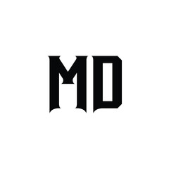 MD monogram logo design letter text name symbol monochrome logotype alphabet character simple logo