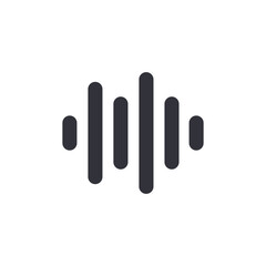 Soundwave solid icons, minimalist vector illustration ,simple transparent graphic element .Isolated on white background