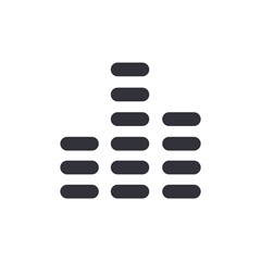 Obraz premium Audio spectrum solid icons, minimalist vector illustration ,simple transparent graphic element .Isolated on white background