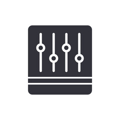 Equalizer solid icons, minimalist vector illustration ,simple transparent graphic element .Isolated on white background