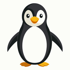 Simple Penguin Silhouette on White