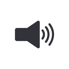 Loudspeaker solid icons, minimalist vector illustration ,simple transparent graphic element .Isolated on white background