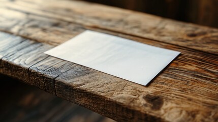 Fototapeta premium Vintage paycheck on rustic wooden table