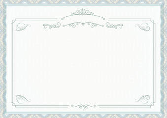 White classic retro certificate of achievement paper template