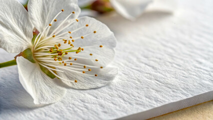 Macro shot of white paper texture with a dense and slightly rough surface. The sheets are folded and curved.