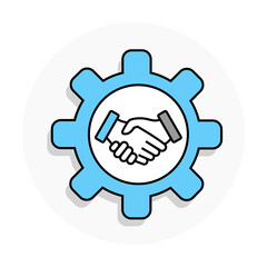 CRM Icon Representing Customer Relationship Management and Process Optimization