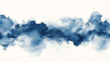 Fototapeta premium Abstract blue watercolor wash texture background. (1)