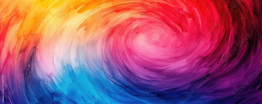 Aufkleber rainbow watercolor concept. a vibrant swirl of colors creating a dynamic abstract visual effect.