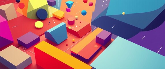 Geometric shapes made with as abstract background.