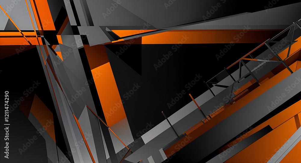 Poster abstract technology background made of lines . generative ai