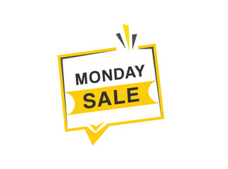 Monday sale banner, web element advertising design. announcment vector illustration.