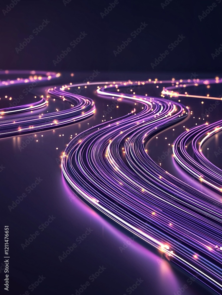 Poster information source processing, data transformation, dynamic circuits, vivid motion effects, bright n