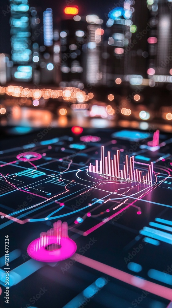 Poster information source analysis, magnified data visuals, neural-like networks, sharp precision, glowing 