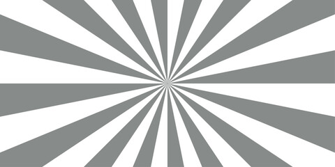 Abstract background with rays retro starburst. Black and white twisted swirl. Spiral radial striped backdrop design. Funky ray elements, circle motifs. Classic vintage rays sunburst twisted retro Desi