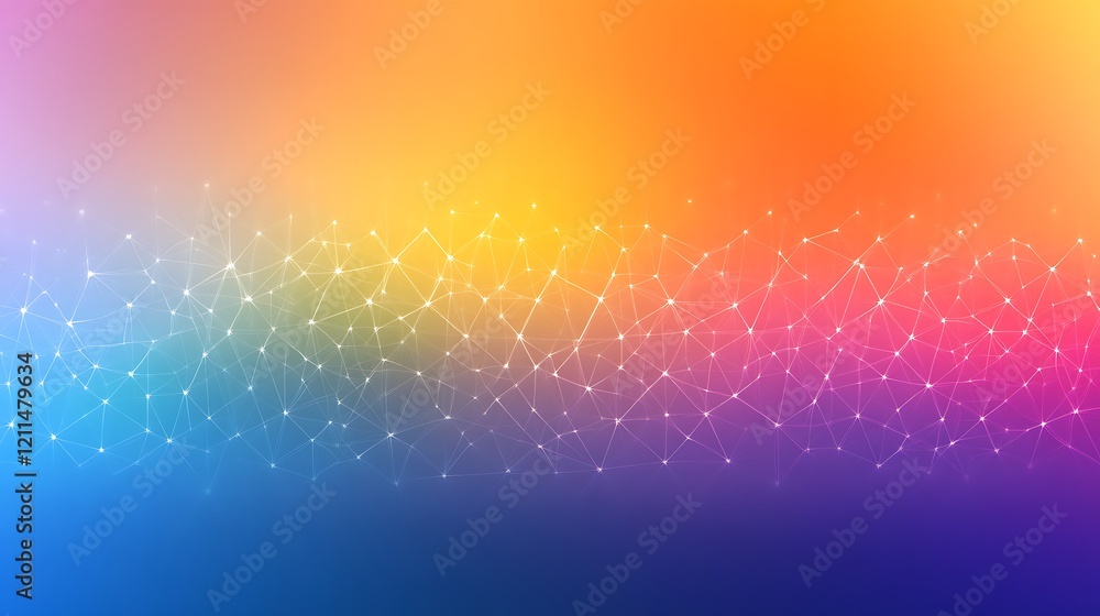 Poster abstract colorful network connections design background