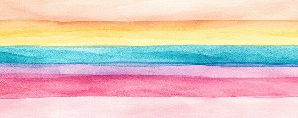 Soft watercolor idea. Colorful watercolor stripes in pastel tones for artistic backgrounds.