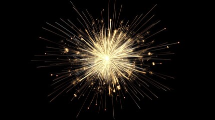 Golden Sparkler Burst: A Celebration of Light and Festivity