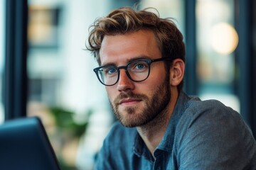 Obraz premium Virtual Conference Meeting Interview Generative AI