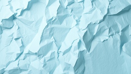 Obraz premium Light Blue Crumpled Paper Texture - High Resolution Image