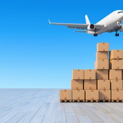 Efficient Air Cargo Transportation with Boxes Stacked for Shipping