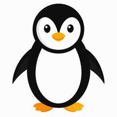 Obraz premium Simple Penguin Silhouette on White